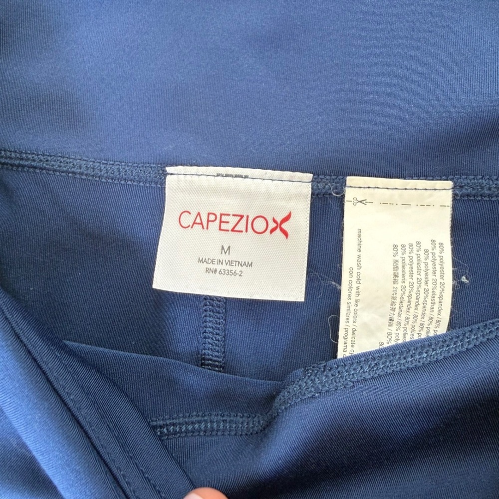 Capezio High Waist Pocket Leggings M Navy Workout Training Yoga Athleisure Gym - Picture 6 of 8